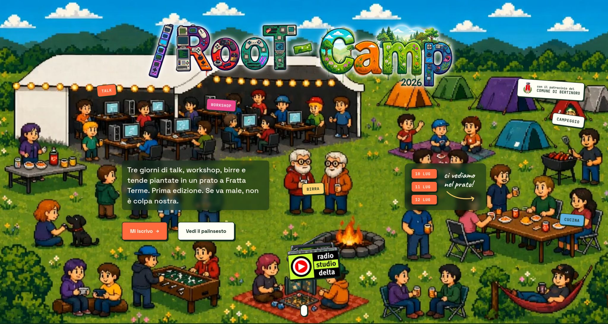 /RooT-Camp — hacker camp · Fratta Terme · 10-12 luglio 2026